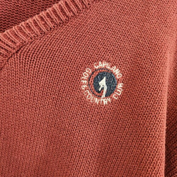 Vintage Capilano Golf Club Mens Knit Sweater Size Large La Mode - Picture 2 of 10